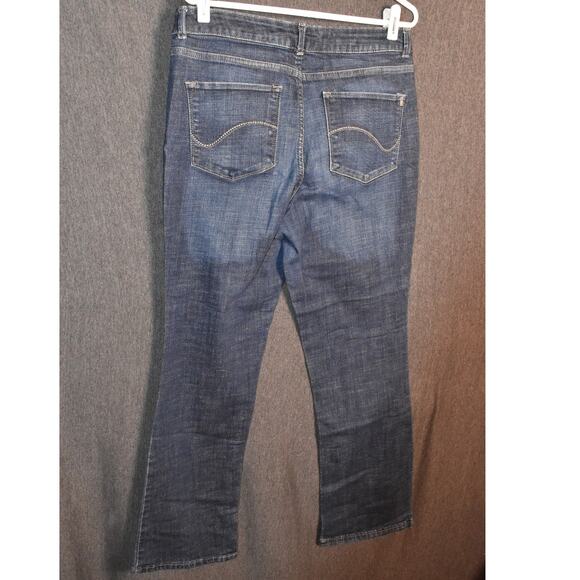 Lee Modern Series Curvy Fit Boot Cut Women's 14 Medium Distressed Denim Jeans - Picture 3 of 8